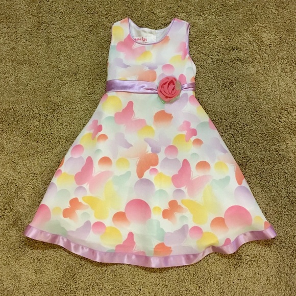 Other - Formal Easter Church Dress 3T Butterflies Dots